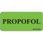 Label Paper Removable Propofol, 1" Core, 2 1/4" x 1", Fl. Green, 420 per Roll