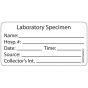 Label Paper Removable Laboratory Specimen, 1" Core, 2 15/16" x 1", 1/2", White, 333 per Roll