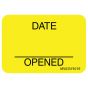 LABEL PAPER PERMANENT DATE OPENED 1" CORE 1 7/16" X 1 YELLOW 666 PER ROLL