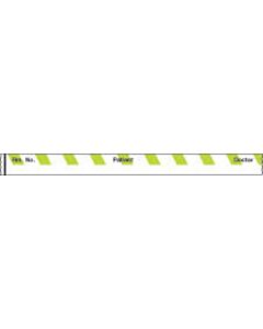 Binder/Chart Tape Removable "Rm. No. Patient", 1'' Core, 1/2 '' x 500'', Chartreuse, 83 Imprints, 500 Inches per Roll