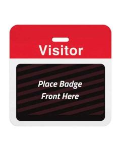 TEMPbadge® Expiring Visitor Badge Clip-on BACK, with Title, Box of 1000