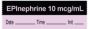 Anesthesia Tape with Date, Time & Initial | Tall-Man Lettering (Removable) "Epinephrine 10 mcg/ml" 1/2" x 500" Violet and Black - 333 Imprints - 500 Inches per Roll