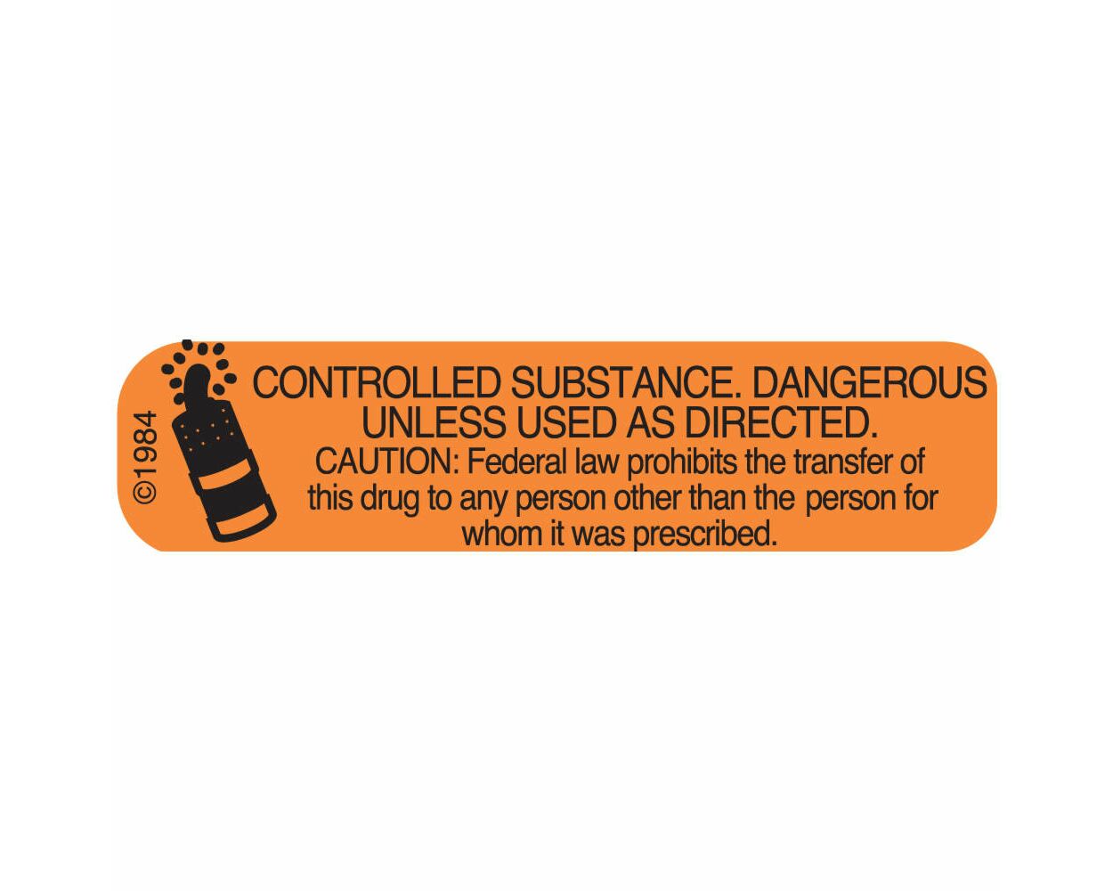 YELLOW Paper Medication Warning Label - PHARMEXﾮ (1-684)