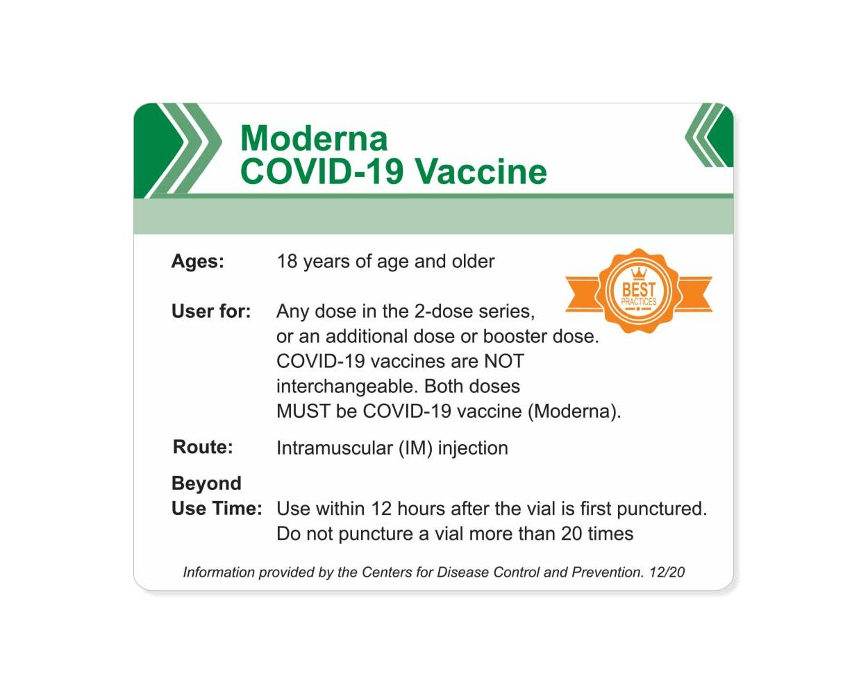 COVID-19 Vaccine Beyond Use Date Storage Labels - Maxpert Medical