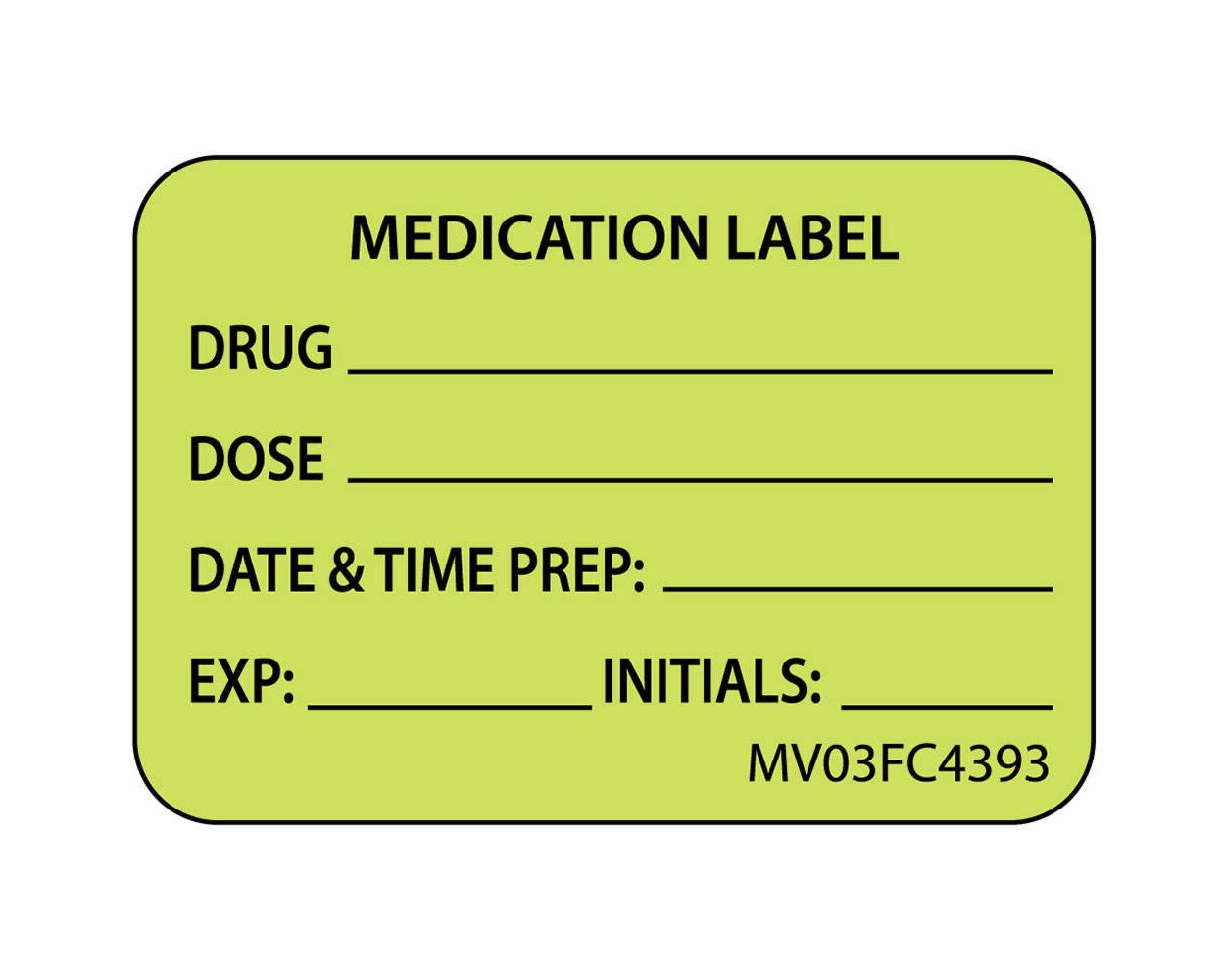 YELLOW Paper Medication Warning Label - PHARMEXﾮ (1-684)