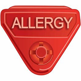 Red Medical Allergic To: Removable Labels