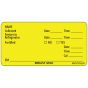 Label Paper Permanent Name: Collected, 1" Core, 2 15/16" x 1", 1/2", Yellow, 333 per Roll