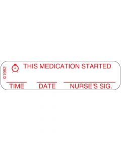 Communication Label (Paper, Permanent) This Medication 1 9/16" x 3/8" White - 500 per Roll, 2 Rolls per Box