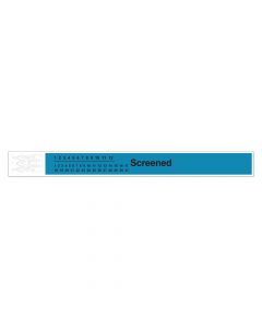 Short Stay® Alert Bands® Tyvek® "Screened" Pre-printed, 1" x 10" Adult/Pediatric Teal, 1000 per Box