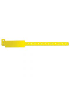 Speedi-Band® Write-On Wristband Vinyl Clasp Closure 1" x 10" Adult/Pediatric Yellow, 500 per Box