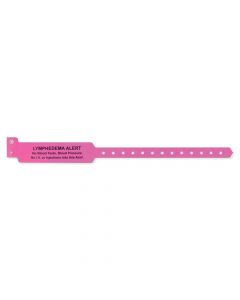 Sentry® Alert Bands® Poly "Lymphedema Alert", 1" x 11-1/2 " Neon Pink, 250 per Box