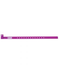 Sentry® Alert Bands® Poly "DNR" Pre-Printed, State Standardization 1/2" x 10" Adult/Pediatric Grape, 500 per Box