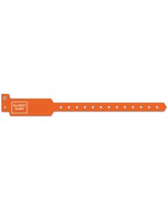 Sentry® Alert Bands® Poly "Allergy Alert" Pre-Printed 1" x 10-1/4" Adult/Pediatric Orange, 250 per Box