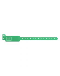 Sentry® Alert Bands® Poly "Allergy Alert" Pre-Printed 1" x 10-1/4" Adult/Pediatric Kelly Green, 250 per Box