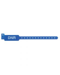 Sentry® Alert Bands® Poly "DNR" Pre-Printed, State Standardization 1" x 10-1/4" Adult/Pediatric Blue, 500 per Box