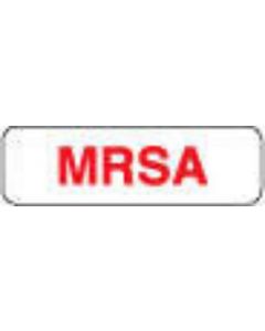 Label Paper Permanent MRSA 1 1/4" x 3/8", White, 1000 per Roll