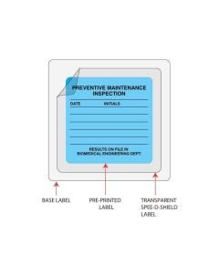 Spee-D-Shield™ Label Synthetic Permanent 3" x 3 Clear, 500 per Roll