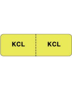 IV Label Wraparound Paper Permanent KCL | KCL 2 7/8"x7/8" Fl. Yellow 1000 per Roll