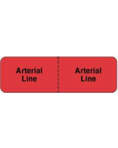 IV Label Wraparound Paper Permanent Arterial | Arterial  2 7/8"x7/8" Fl. Red 1000 per Roll