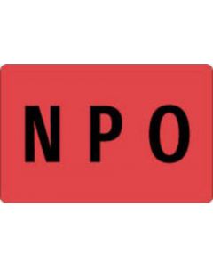 Label Paper Permanent NPO 4" x 2 5/8", Fl. Red, 500 per Roll