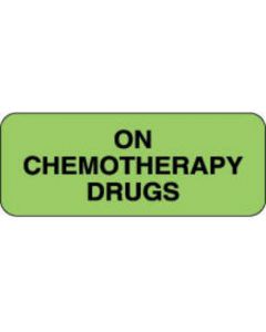 Label Paper Permanent On Chemotherapy 2 1/4" x 7/8", Fl. Green, 1000 per Roll