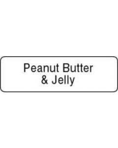 Label Paper Permanent Peanut Butter & Jelly 1 1/4" x 3/8", White, 1000 per Roll