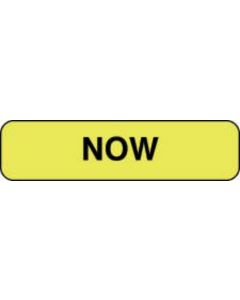 Communication Label (Paper, Permanent) Now 1 1/4" x 3/8" Fluorescent Yellow - 1000 per Roll