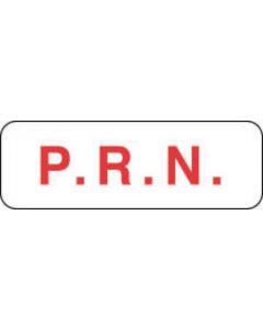 Communication Label (Paper, Permanent) P.R.N. 1 1/2" x 1/2" White - 1000 per Roll