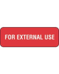 Communication Label (Paper, Permanent) For External Use 1 1/2" x 1/2" Fluorescent Red - 1000 per Roll