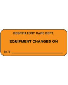 Label Paper Permanent Respiratory Care 2 1/4" x 7/8", Fl. Orange, 1000 per Roll