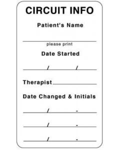 Label Paper Removable Circuit Info 3" x 1", 5/8", White, 1000 per Roll