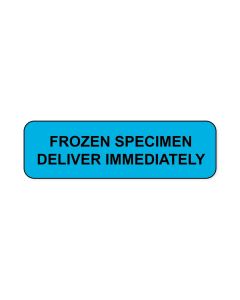 Lab Communication Label (Paper, Permanent) Frozen Specimen  1 1/4"x3/8" Blue - 1000 per Roll