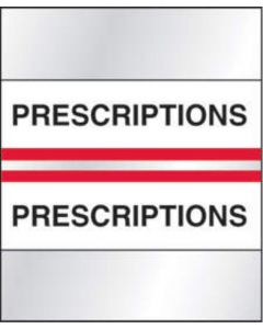 Chart Tab Paper Prescriptions 1 1/2" x 1 1/4" Red 100 per Package