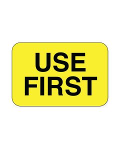 Lab Communication Label (Paper, Permanent) Use First  1 5/8"x7/8" Yellow - 1000 per Roll