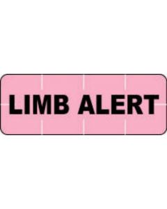 Alert Bands® Label Poly "Limb Alert" Pre-printed, State Standardization 0.6875x1/4 Pink - 250 per Qty Based Roll