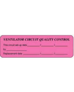 Label Paper Removable Ventilator Circuit 2 7/8" x 7/8", Fl. Pink, 1000 per Roll