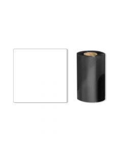 ISBT 128 Label | Includes 1 Ribbon Thermal Transfer (Synthetic, Permanent) 3'' 4"x4" 1000 per Roll, 4 Rolls per Set