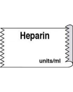 Anesthesia Tape (Removable) Heparin Units/ml 1/2" x 500" - 333 Imprints - White - 500 Inches per Roll