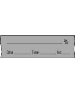 Anesthesia Tape with Date, Time & Initial (Removable) % 1/2" x 500" - 333 Imprints - Gray - 500 Inches per Roll