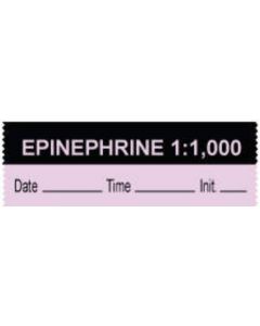 Anesthesia Tape with Date, Time & Initial (Removable) "Epinephrine 1:1,000" 1/2" x 500" Violet and Black - 333 Imprints - 500 Inches per Roll