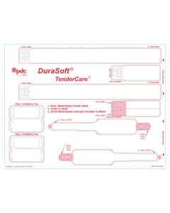 DuraSoft® TenderCare® Laser Patient ID Wristband, Adult, Tamper Evident, 20 Labels, White