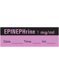 Anesthesia Tape with Date, Time, and Initial Removable Epinephrine 1 mg/ml 1" Core 1/2" x 500" Imprints Violet 333 500 Inches per Roll