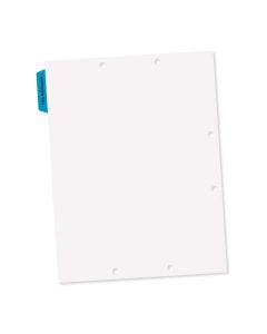 Filepro® Chart Divider Side Tab Position #1 or #5 "1st Admission/10th Admission" 1/5 Cut Mylar Reinforced Tab Blue 100# White 8-1/2"x11" - 300 per Box