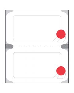 Label for Keystone and Healthcoder Printers Direct Thermal Synthetic Permanent 1" 5/8" Core 1 11/16"x1 White 1500 per Roll, 6 Rolls per Box