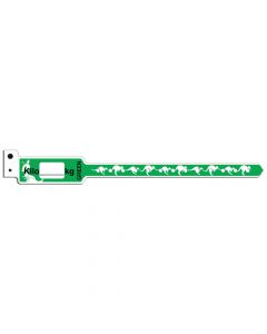 KangaBand® Write-on Wristband Poly 1"x10 1/4" Pediatric Green with Black Imprint - 250 per Box 