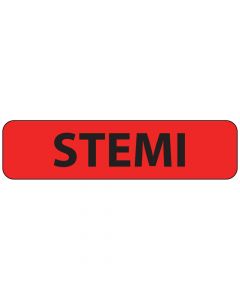 Label Paper Permanent STEMI, 1" Core, 1 1/4" x 5/16", Fl. Red, 760 per Roll