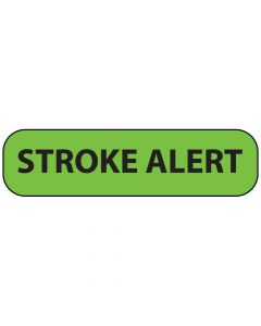 Label Paper Permanent Stroke Alert, 1" Core, 1 7/16" x 3/8", Fl. Green, 666 per Roll