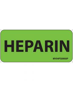 Label Paper Permanent Heparin 1" Core 2 1/4"x1 Fl. Green 420 per Roll