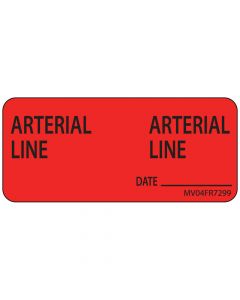 Label Paper Permanent Arterial Arterial 1" Core 2 1/4"x1 Fl. Red 420 per Roll