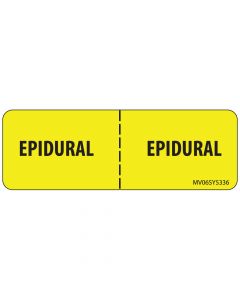 Label Paper Permanent Epidural : Epidural 1" Core 2 15/16"x1 Yellow 333 per Roll